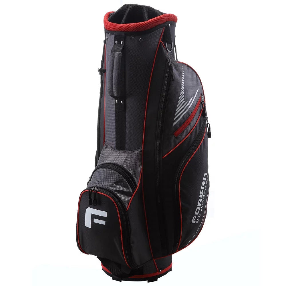 of St Andrews Super Lightweight Golf Cart Bag with 14 Club Dividers Red