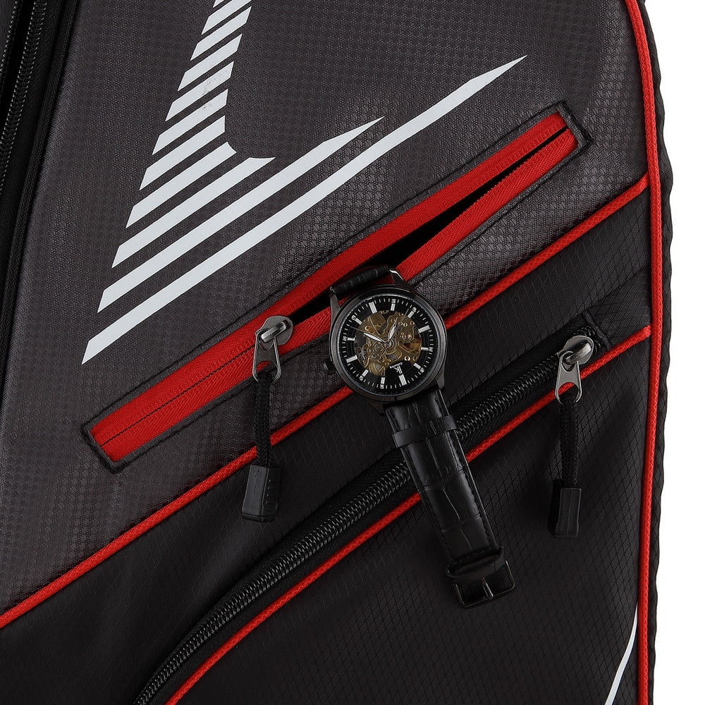 of St Andrews Super Lightweight Golf Cart Bag with 14 Club Dividers Red