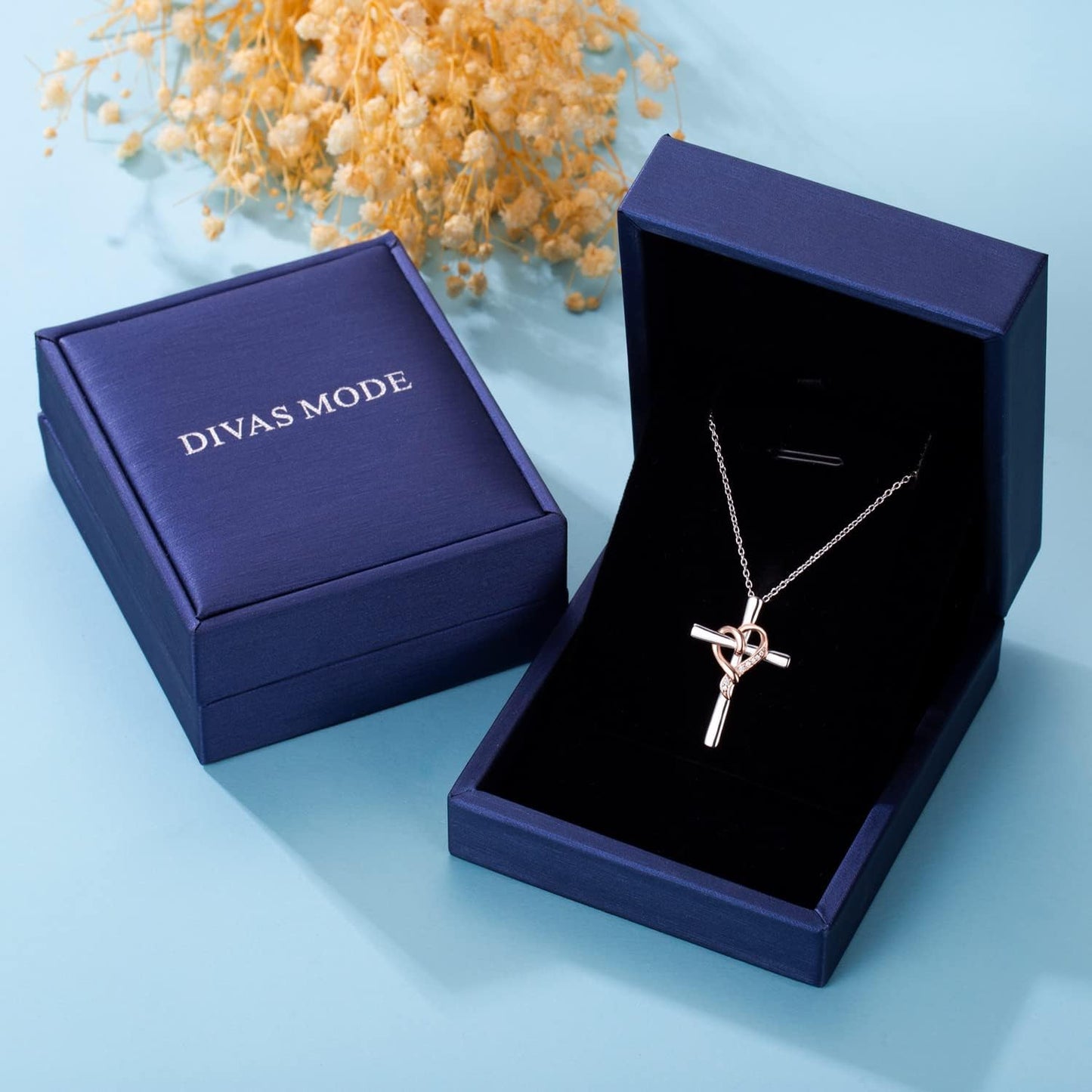 Cross Necklace for Women Christmas Gifts for Women Faith Necklace for Women in 925 Sterling Silver Cross Necklace Jewelry Gifts for Her Mom Wife Sister on Birthday Anniversary Mothers Day Christmas