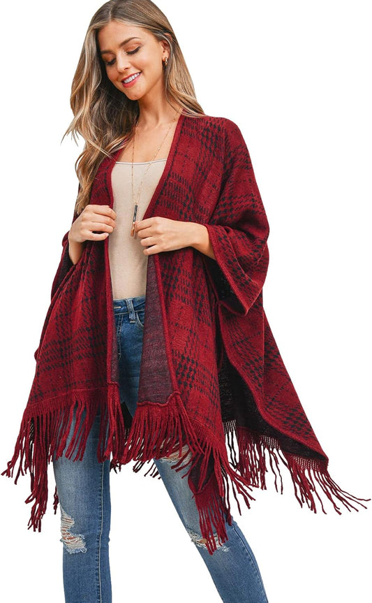 Bohemian Versatile Open Shawl Cardigan - Kimono Ruana, Tie Dye Convertible Poncho Blanket Vest, Sheer Beach Cover Up