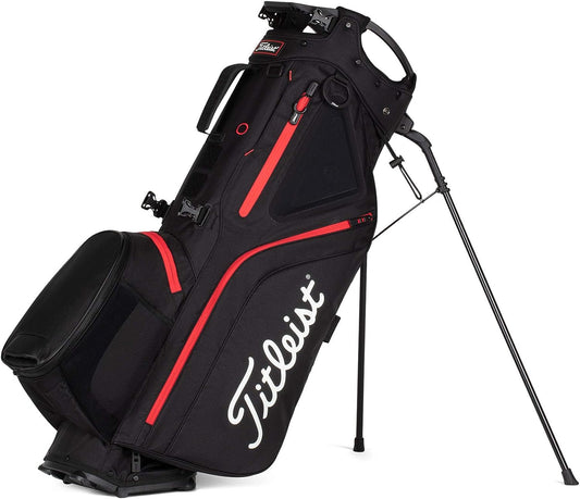 - Hybrid 5 Golf Bag - Black/Black/Red, 4.6 Lbs