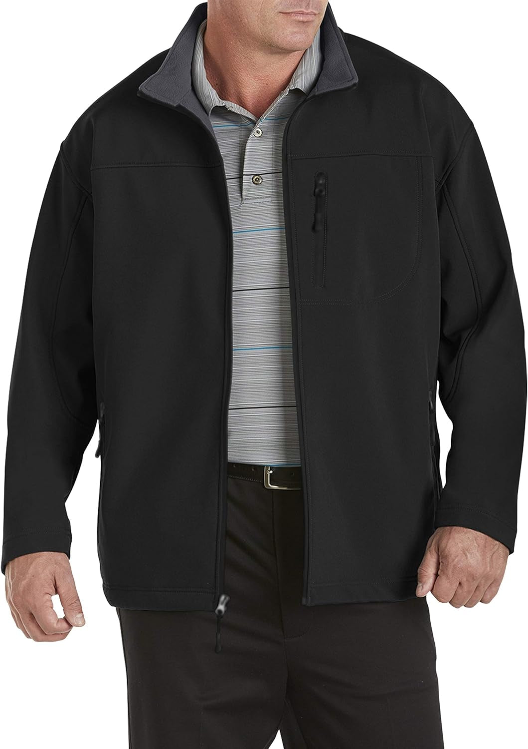 by  Men'S Big and Tall Bonded Fleece Jacket | Fleece Lined Interior and Smooth Full-Zip Outer Shell