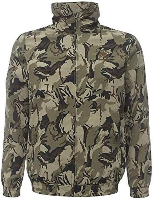 Classics Men'S Full Zip Camouflage Tracktop Jacket (Black/Hunter Green) BK5021